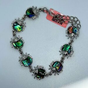 Beautiful Silver Beetle Design Bracelet